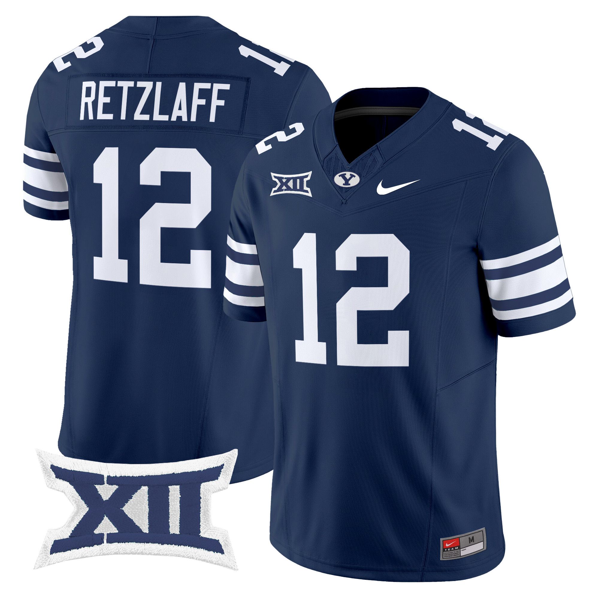 Men BYU Cougars #12 Retzlaff Drak Blue Nike 2024 Vapor Limited NCAA Jersey